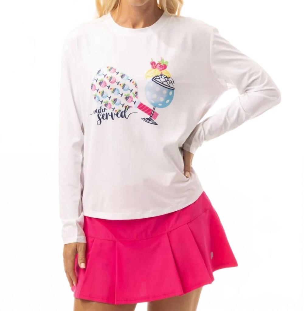 NEW SANSOLEIL sunglow relaxed drop tail tee in underserved